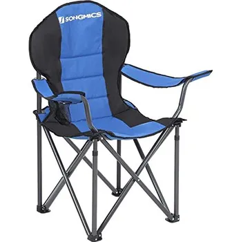 Jídelní židle Campingová židle 90 x 55 x 102 cm | černá+ modrá