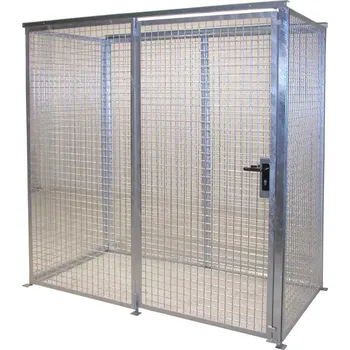 Klec pro skladování tlakových láhví bez podlahy a střechy, 210 × 108,5 × 207 cm