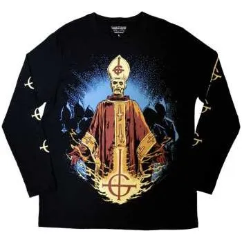 Zahraniční hudba Merch Ghost: Ghost Unisex Long Sleeve T-shirt: Papa & Radient Ghouls (back & Sleeve Print) (medium) M