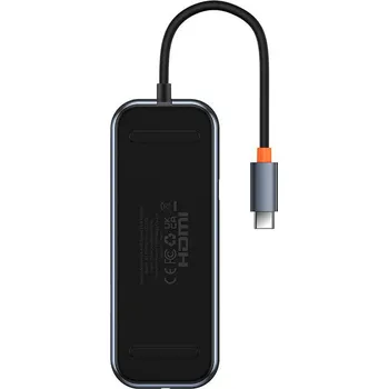 USB hub Adaptér 4w1 Baseus Hub USB-C na 4xUSB 3.0 (tmavě šedý)