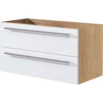 Kotel Mereo - CN672S - Bino, koupelnová skříňka 101 cm, bílá/dub