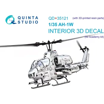 Plastikový model Quinta studio 1/35 AH-1W 3D-Print.&col.Interior (ACAD)