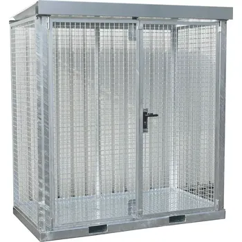 Klec pro skladování tlakových lahví s pevnou podlahou, stěna, 211,5 × 115,5 × 226 cm