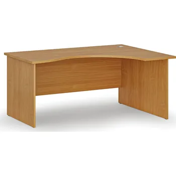Psací stůl B2B Partner Ergonomický kancelářský psací stůl PRIMO WOOD, 160x120 cm, pravý, buk