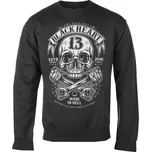 mikina bez kapuce pánské - RIDER - BLACK HEART - 17169