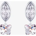 Stříbrné náušnice Tree of Life, strom života, motýl s českým křišťálem Preciosa