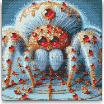 Diamantové malování Diamantové malování - Briliantový pavouk Velikost: 50x50cm, Rámování: Pouze srolované plátno, Diamanty: Čtvercové