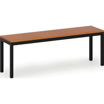 B2B Partner Šatní lavice, sedák - lamino, délka 1200 mm, černé nohy, třešeň