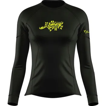 Dámské funkční triko dlouhý rukáv NEON černá Bamboo Ultra