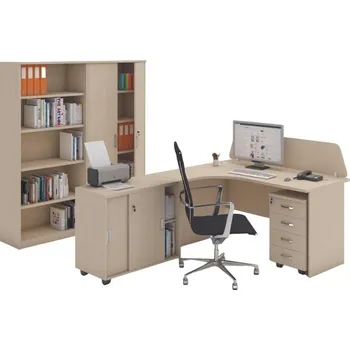 B2B Partner Sestava kancelářského nábytku MIRELLI, typ C, levá, bříza