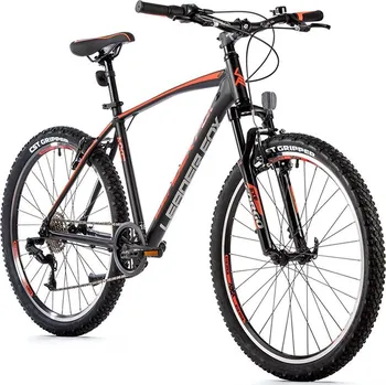 Horské kolo Leader Fox MXC 26" pánsky 2023 čierna matná/oranžová rám 18