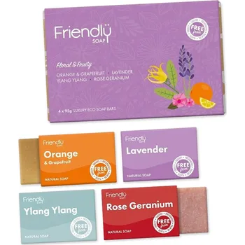 Mýdlo Friendly Soap přírodní mýdlo dárková sada mýdel Floral and Fruity Friendly Soap přírodní mýdlo dárková sada mýdel Floral and