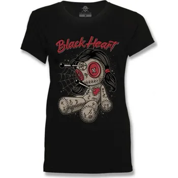 Dámské tričko tričko street dámské - WOODOO DOLL - BLACK HEART - 7772