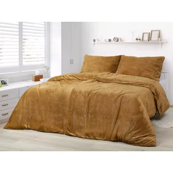 Povlečení Mikroplyšové povlečení - skořicová 140x200+70x90