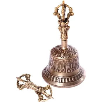 Domovní zvonek Tibetský rituální zvonek Dilbu střední velikosti a dordže