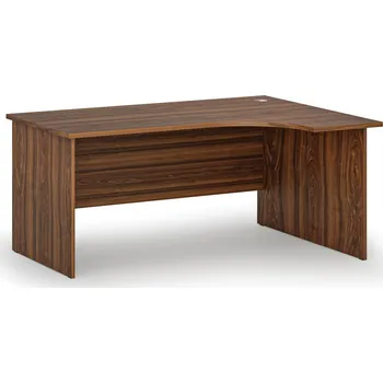 Psací stůl B2B Partner Rohový kancelářský psací stůl PRIMO WOOD, 160x120 cm, pravý, ořech