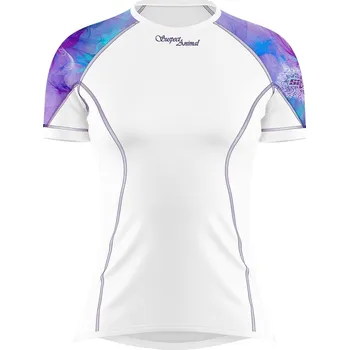 Dámské termoprádlo Dámské funkční triko krátký rukáv PURPLE bílá Bamboo Light New