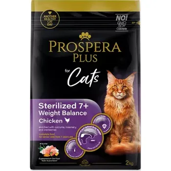 Krmivo pro kočku Krmivo Prospera Plus Sterilized 7+ Chicken Weight Balance 2kg