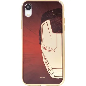 Pouzdro na mobilní telefon Kryt MARVEL Luxury pro Apple iPhone Xr - gumový - červený / zlatý - Iron Man; MPCIMAN4202