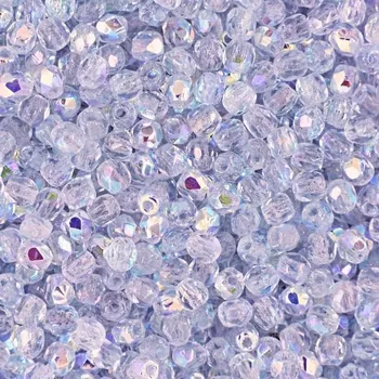 Dětské navlékací korálky Manumi české broušené korálky 3 mm Alexandrite