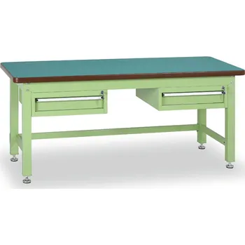 Dílenský stůl B2B Partner Profesionální dílenský stůl GL, 2x1 zásuvka, deska MDF + PVC, 2100x750 mm