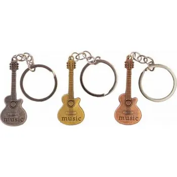 Přívěsek kov kytara nikl,bronz,starokov