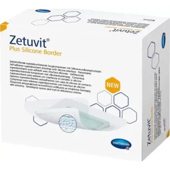 Zdravotnický materiál Zetuvit Plus Silicone Border kompres sterilní 20x25 cm, 1x10 ks