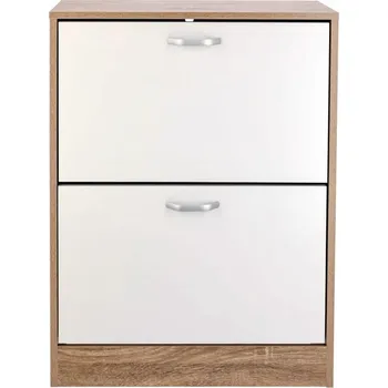 Botník Botník výklopný Stylo SD-3340 73,5 x 60 x 24 cm - bílý / dub sonoma