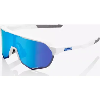cyklistické brýle Brýle 100% S2 Matte White HiPER / Blue Multilayer MirrorLens - bílé