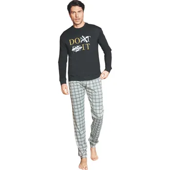 Pánské pyžamo NOTTINGHAMSKÉ PÁNSKÉ PYŽAMO PG39170 černá M