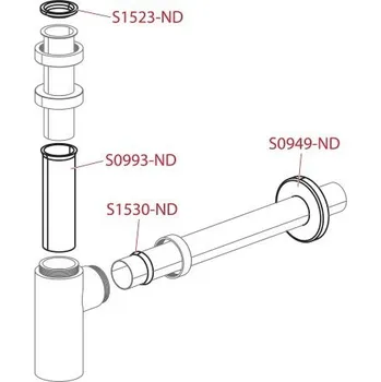 Sifon Zápachová uzávěra pro A400 plastová trubička S0993-ND