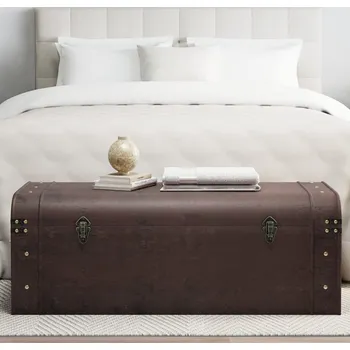 Truhla vidaXL Truhla se západkami tmavě hnědá 110 x 50 x 39,5 cm překližka [4010550]