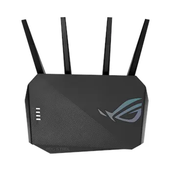 Počítačové příslušenství Bezdrátový router | ROG STRIX GS-AX5400 | 4804 + 574 Mbit/s | Mbit/s | Ethernetové LAN (RJ-45) porty 4 | Podpora síťoviny Ano | MU-MiMO Ano | Žádné mobilní širokopásmové připojení | Typ antény Externí anténa x 4 | 36 měsíců
