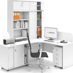 B2B Partner Sestava kancelářského nábytku MIRELLI, typ C, nástavba, bílá