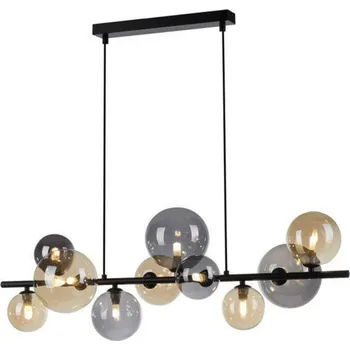 PAUL NEUHAUS LED závěsné svítidlo černá skleněné kruhové dekorativní teplá bílá do interiéru 3000K PN 2583-18