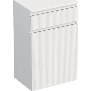 Koupelnový nábytek Koupelnová skříňka nízká Intedoor TRENTA bílá matná 50 x 83,4 x 35 cm TRE SN 50 1Z 2D W A8916