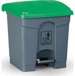 B2B Partner Nášlapný víceúčelový koš na odpadky, 30 l, 350 x 400 x 340 mm, zelená