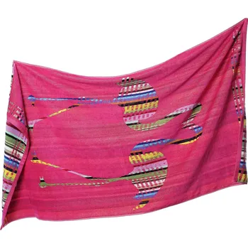 Osuška Velká plážová osuška - plameňáci 90x160 - růžová