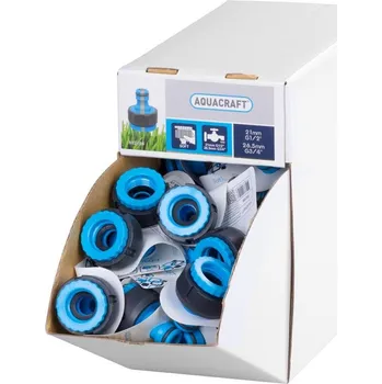 Zahradní hadice 70 ks Adaptér SoftTouch 3/4"-1/2", AQUACRAFT® 552185, Display box 70 ks, na hadicu