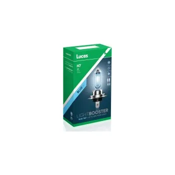 Povinná bezpečnostní výbava Autožárovky 12V H7 55W - Lucas LightBooster +50% Blue vyšší svítivost / xenonový efekt 2ks