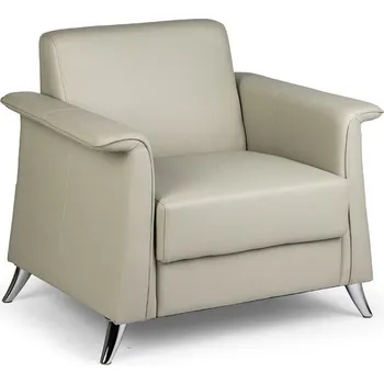 Kožené křeslo FOREST, šedé