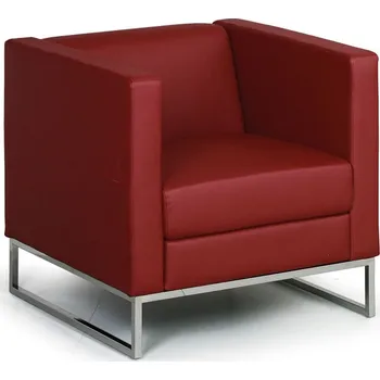 Corping Kožené křeslo CUBE, červená