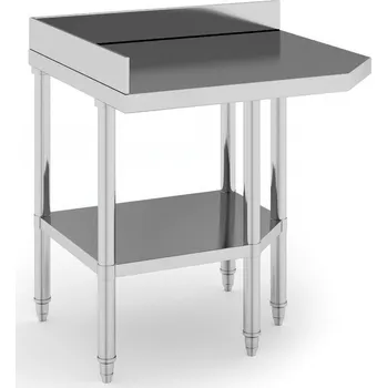 Dílenský stůl Rohový nerezový pracovní stůl, 900 x 700 x 850 mm