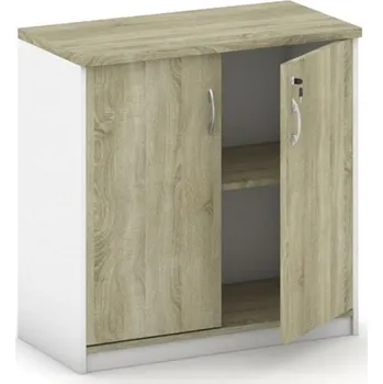 Kancelářská sestava Kancelářská skříň MIRELLI, 800 x 400 x 800 mm, bílá/dub sonoma