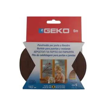 Těsnění do okna a dveří Těsnění do oken samolepící PVC 9x3mm/ 6m - hnědé