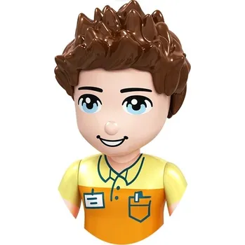 Dřevěná hračka Filmové postavičky a stavební bloky pro děti - F034