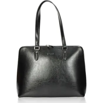 Kabelka ETIMEĒ dámská kožená kabelka - černá