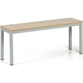 Šatní lavice, sedák - lamino, délka 1000 mm, šedé nohy, bříza