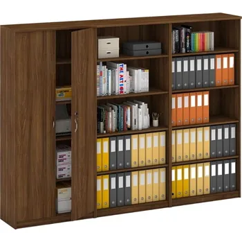 Kancelářská sestava Sestava skříní MIRELLI, Typ VIII - ořech