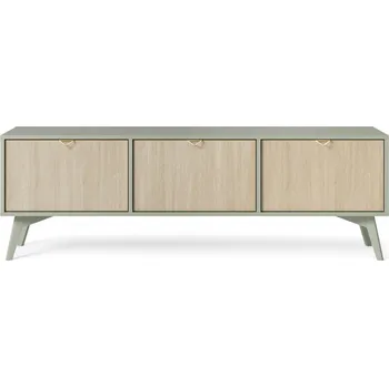 Televizní stolek ArtPS TV stolek TIMBER RTV158 | béžová/zelená